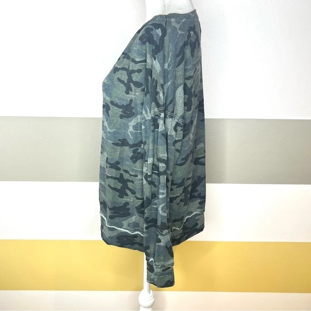 Sundry Green Ragen Camo Camouflage Grunge Western Soft Casual Lounge Sweatshirt - Picture 5 of 15